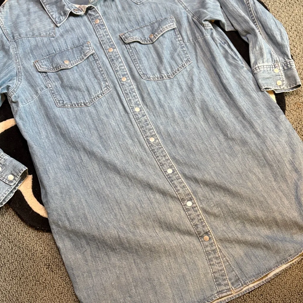 Universal Thread Western Denim Shirt Dress - Image 5