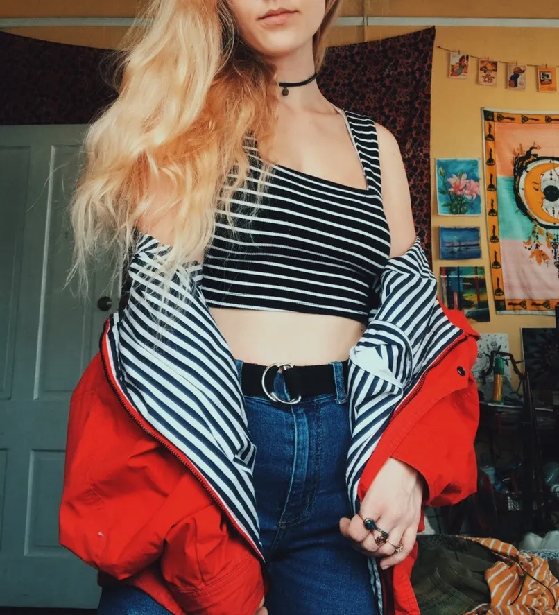 Red Bomber Jacket Size L - Image 4