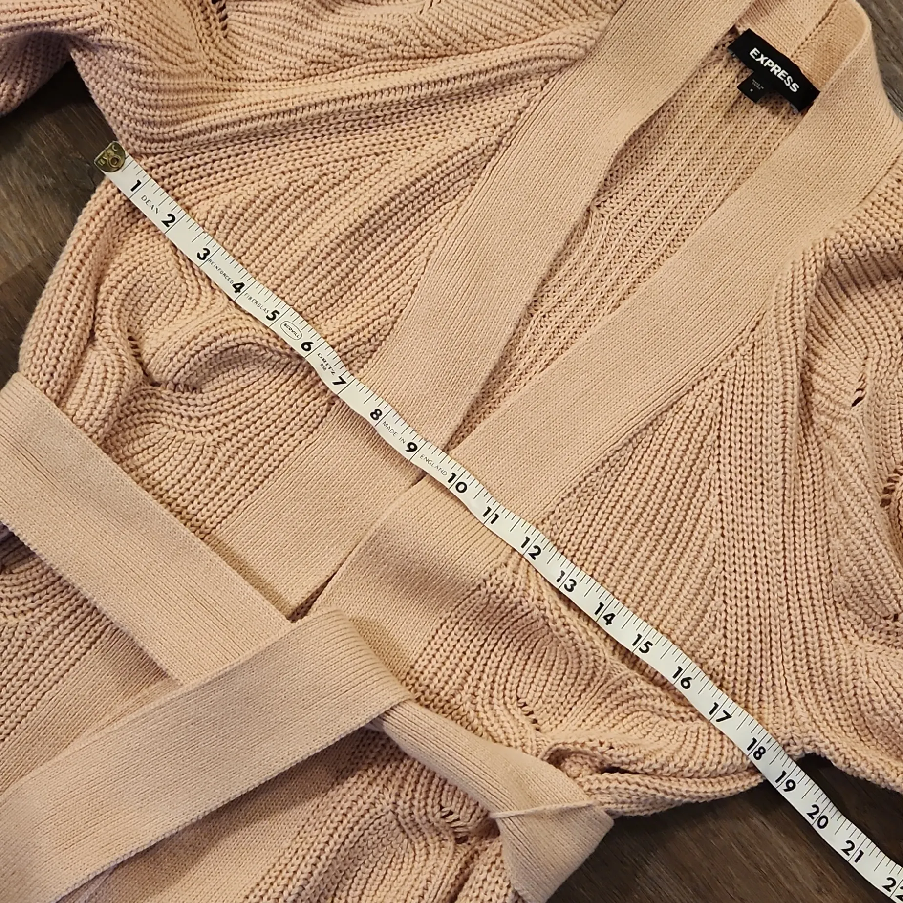 Express Women's Cable Knit Cardigan - Cream - Image 4