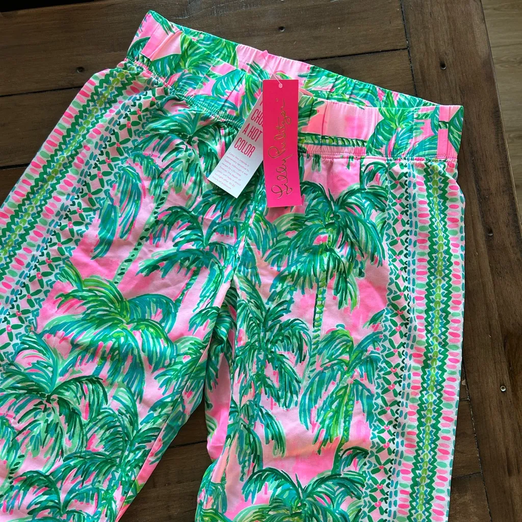 NWT Lilly Pulitzer Bal Harbour Palazzo Pink Blossom Pants XS - Image 4