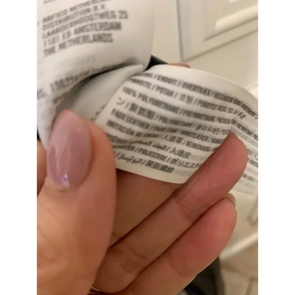 Abercrombie & Fitch‎ Women's Black High Rise Leather Straight Pants Size 14 - Image 4