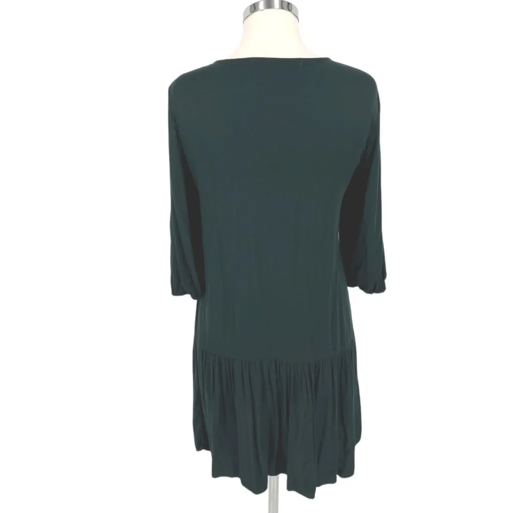 Michael Stars Keyhole Flounce Dress Dark Green Size XS - Image 7