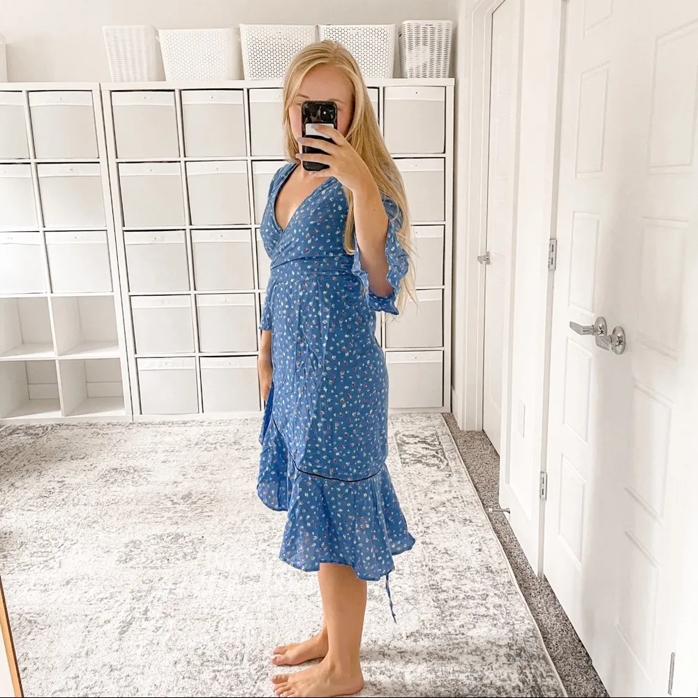 GANNI Beacon Marina Wrap Dress - Image 42