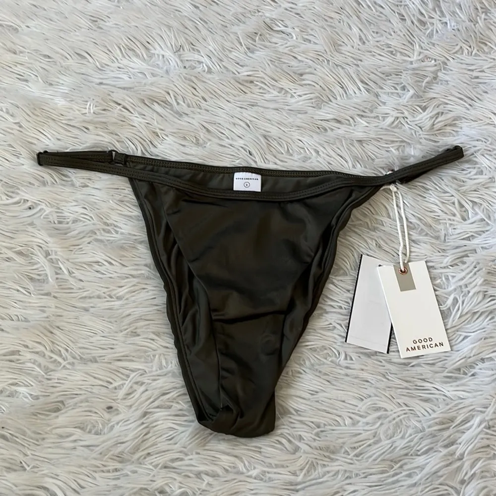 NEW Good American Women’s Shine perfect bikini bottom in Stormy001 size Large - Image 4