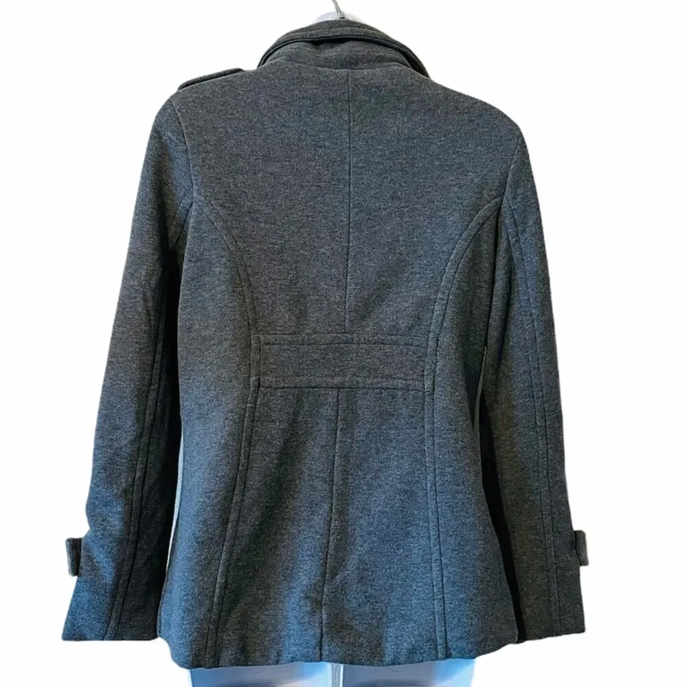 Pulp gray button short warm trench coat - Image 4