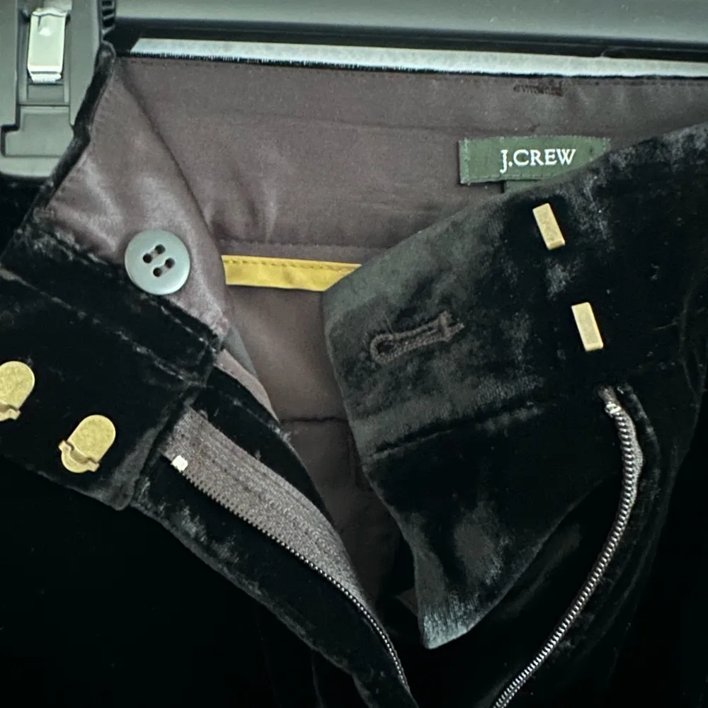 J. Crew Women’s Pants Trousers Slacks Velvet Black Wide Leg Size 12 - Image 4