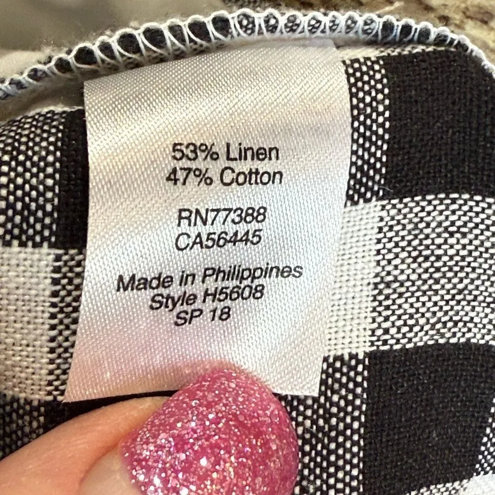 NWOT j  crew size 4, black-and-whitel gingham linen shorts - Image 8