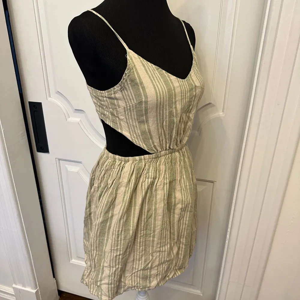 American Eagle Aerie Striped Backless Mini Bow Dress Spaghetti Strap NWOT - Image 5