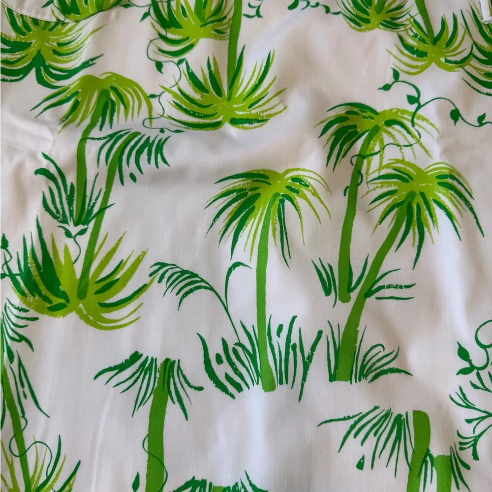 VTG The Lilly Lilly Pulitzer 60s Label Tropical Palm Trees Maxi midi Skirt Sz 12 - Image 6