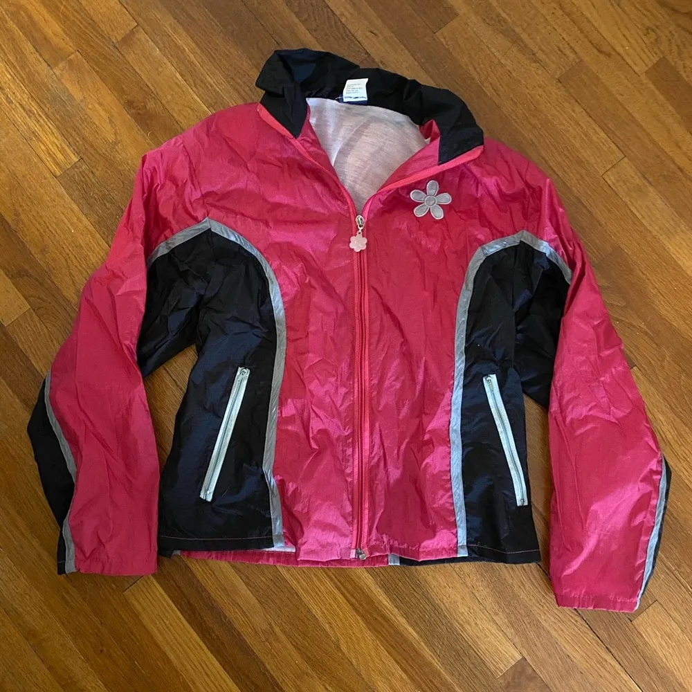 90s girls flower power wind breaker vintage jacket - Image 3