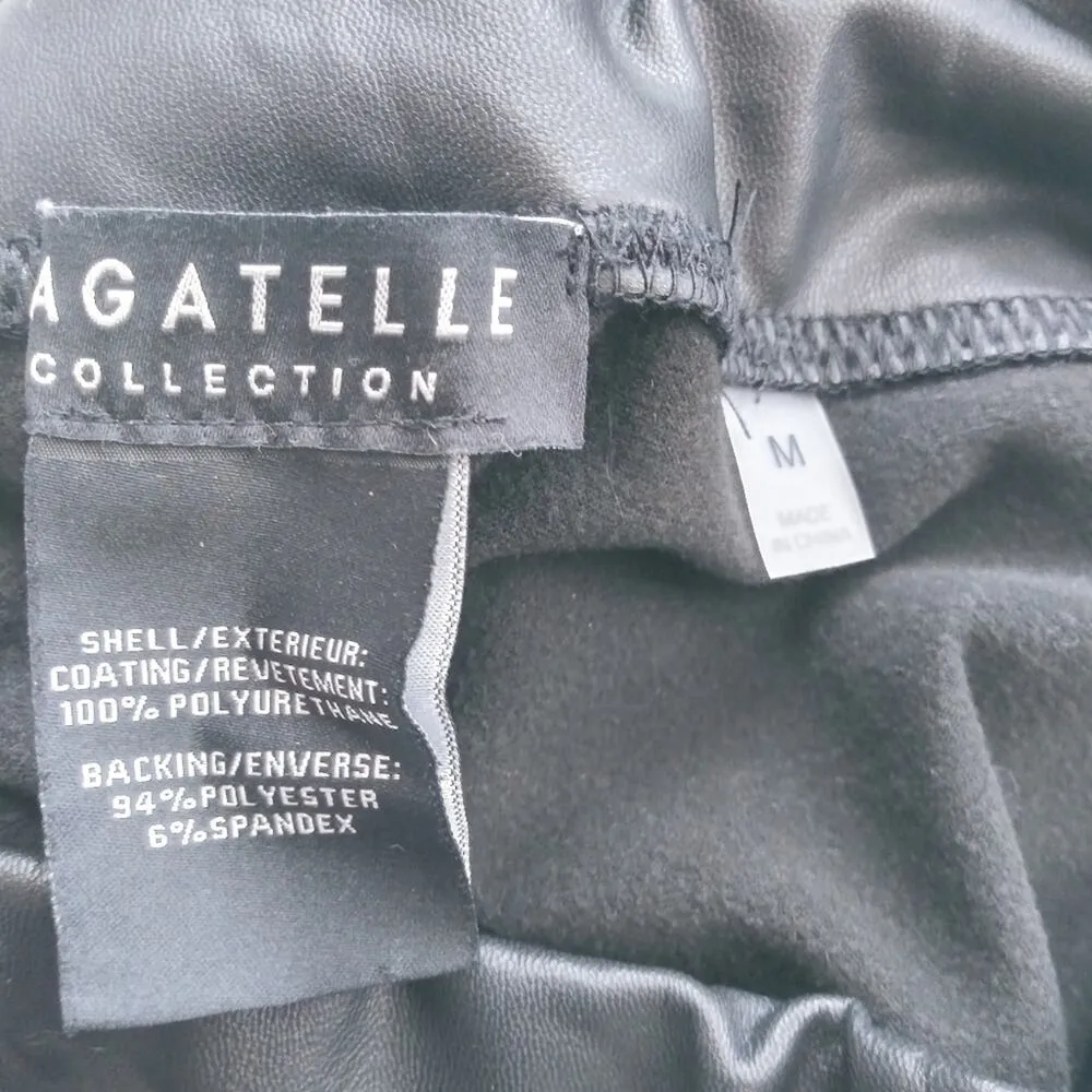 BAGATELLE. High-Rise Faux Leather Leggings Edgy Moto Size M - Image 8