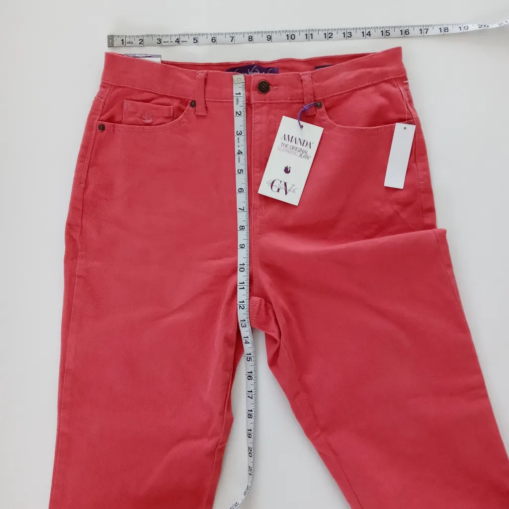 Gloria Vanderbilt Stretch Women High Rise Slim Fit Tapered Leg Jeans Siz… - Image 8