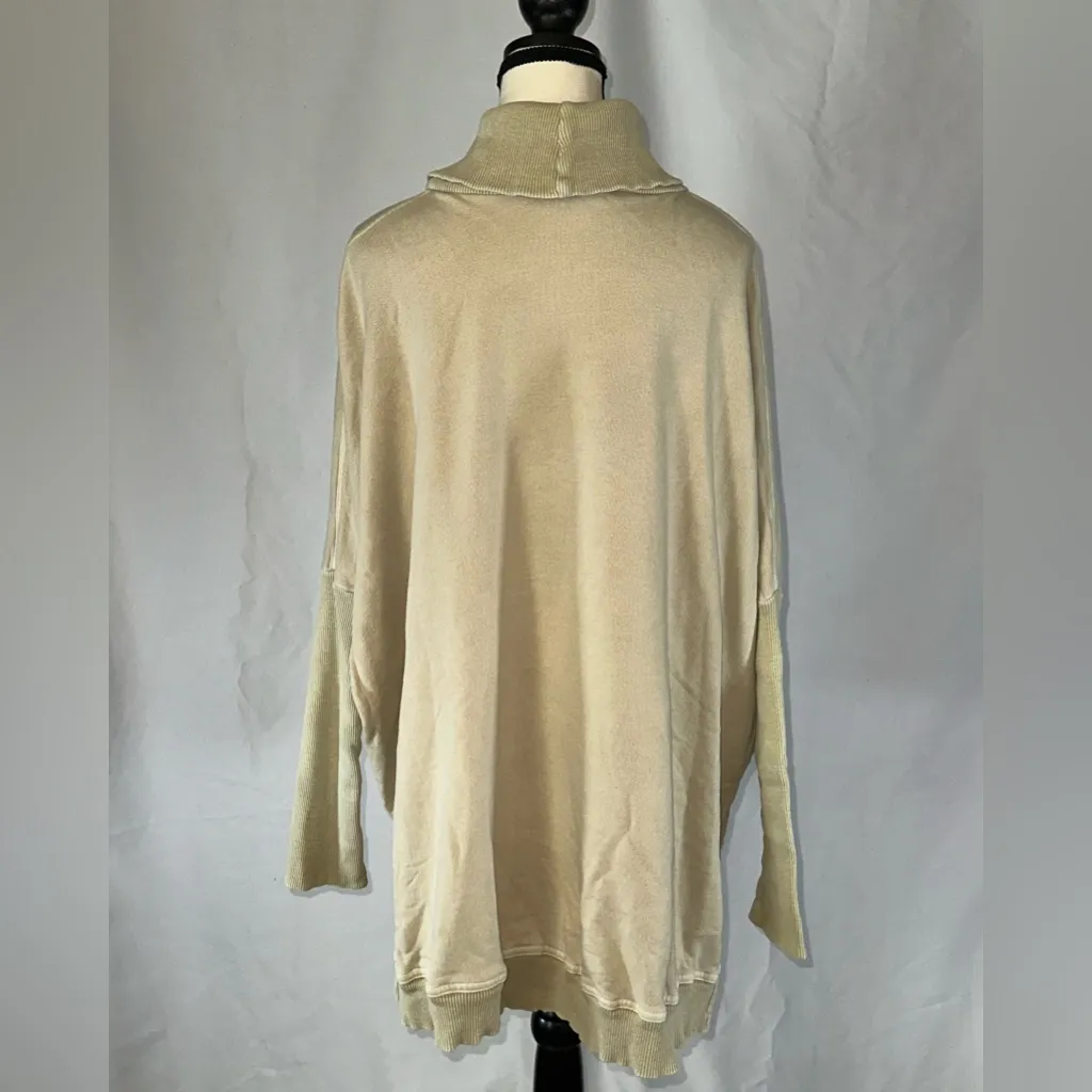 THEODORE BEVERLY HILLS • Vintage Cowl Neck Batwing Sweater Light Greenish Brown Green Size XL - Image 2