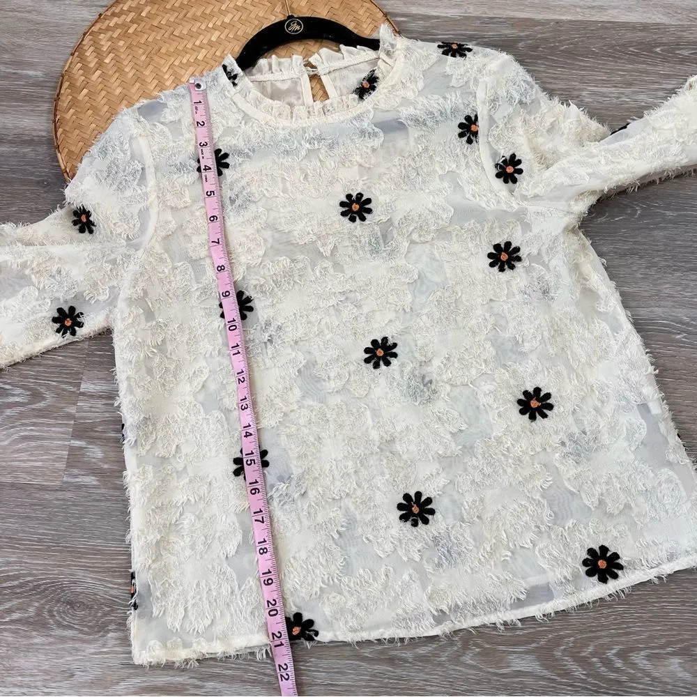 Retro floral print‎ 70’s disco blouse - Image 5