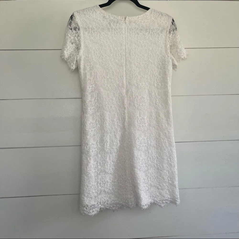 Lulu’s White Lace Short Sleeve Dress - Image 4