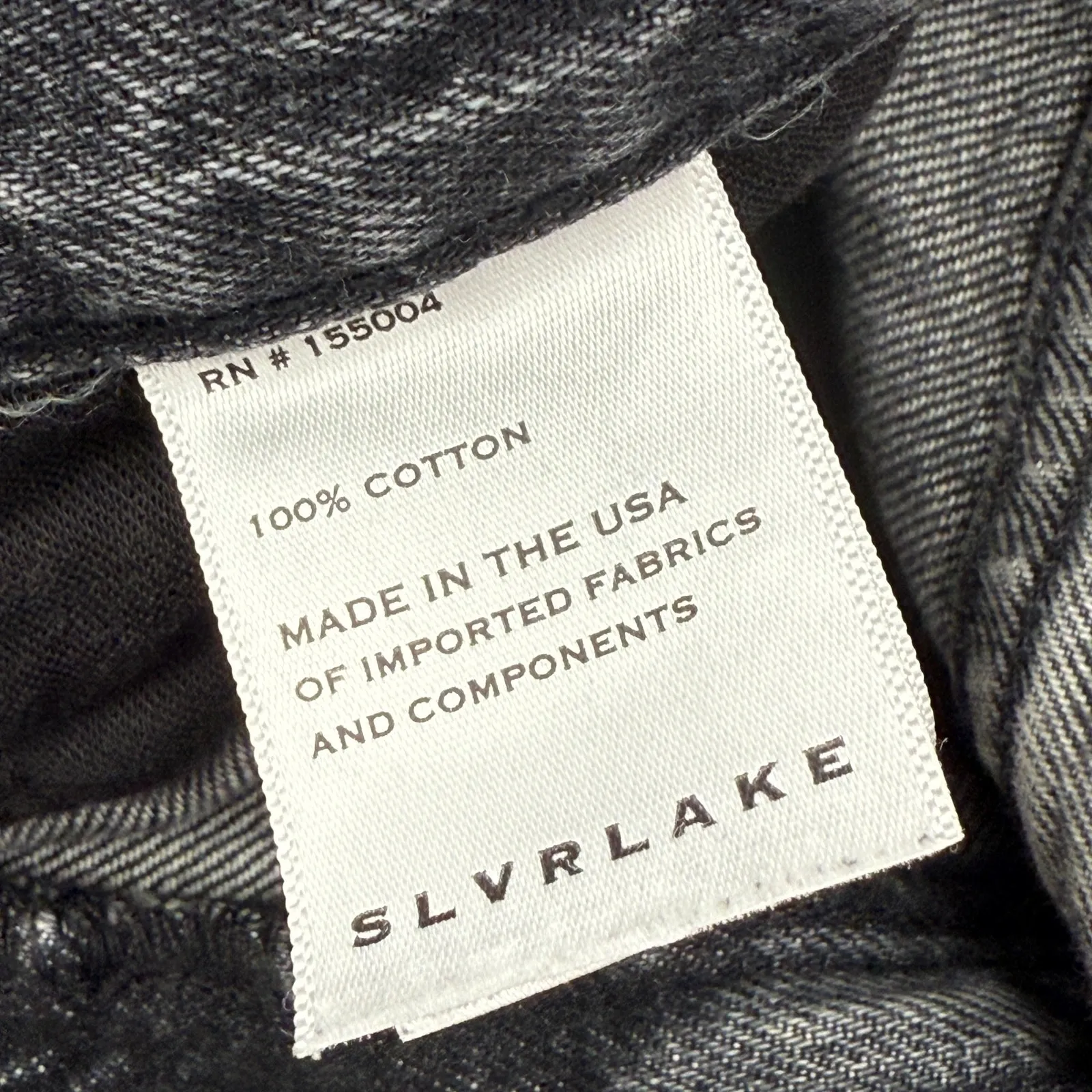 SLVRLAKE Hero Jeans Size 25 Midnight Rider NEW Distress High Rise Fray Straight Black - Image 15