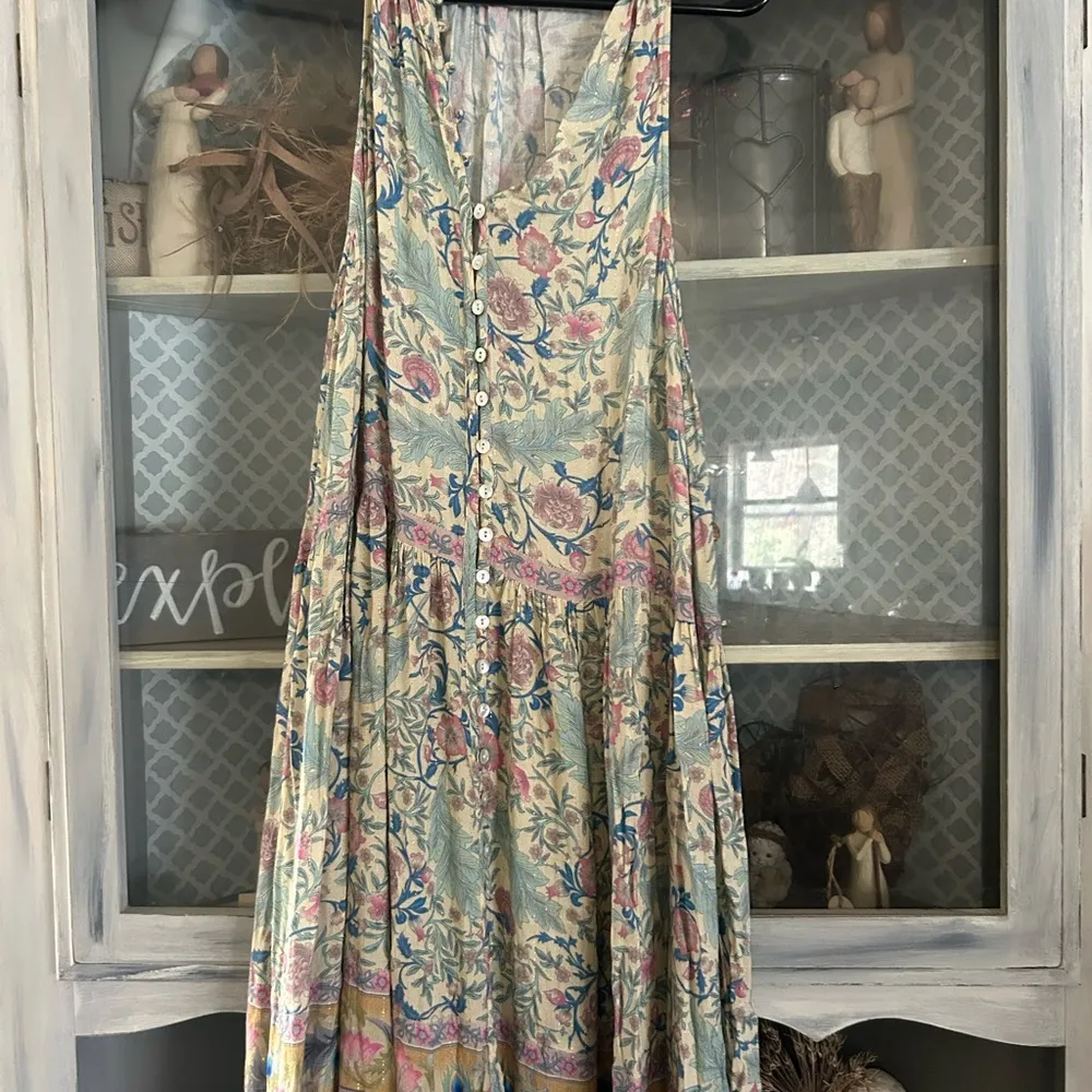 Spell Multicolor Floral Maxi Dress Blue - Image 2