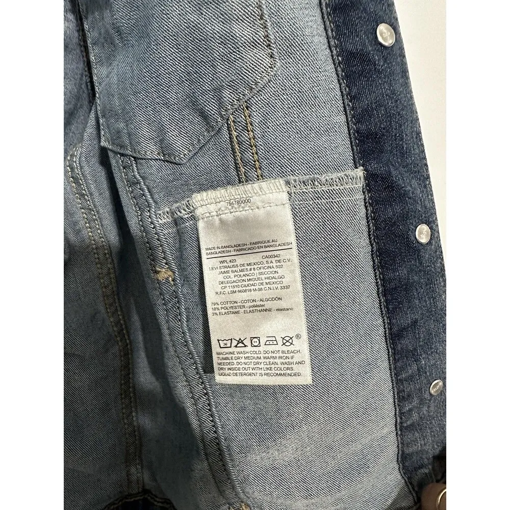 Levi Strauss Signature Gold Blue Jean Jacket Womens Small Jean Jacket - Image 4