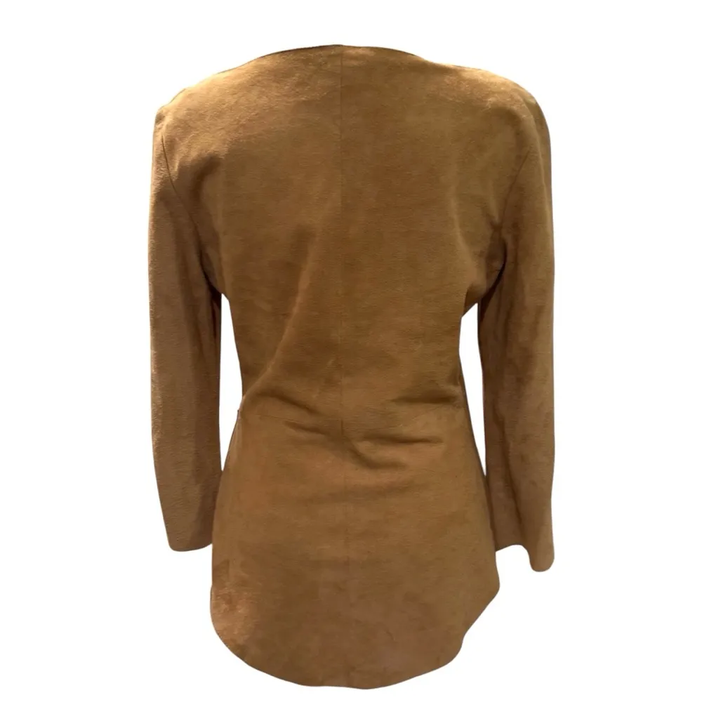 PRADA rare suede boho top, made in Italy, size 38 - Image 5
