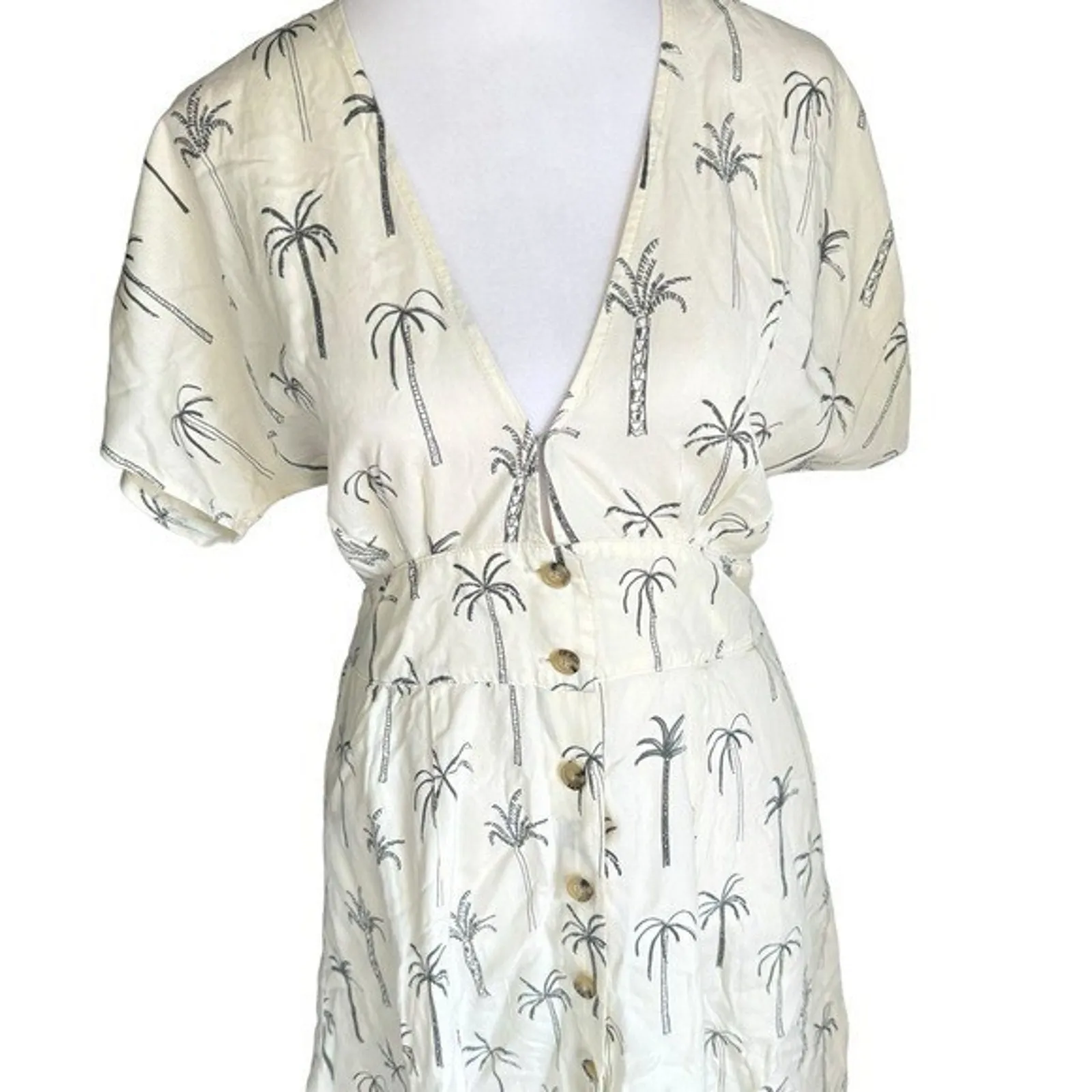 MARINE LAYER - Camila Print Mini Palm Dress Sz M - Image 3