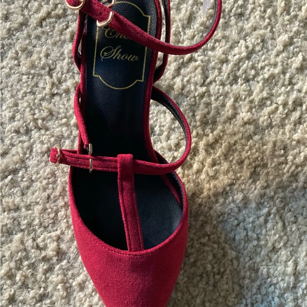 Women’s Red Suede T - Image 8