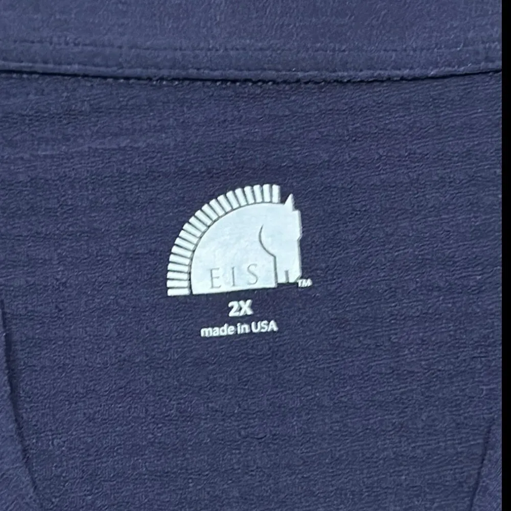 EIS Cool Sun Shirt Long Sleeve 1/4 Zip‎ Navy Blue Equestrian Shirt Size 2X - Image 11