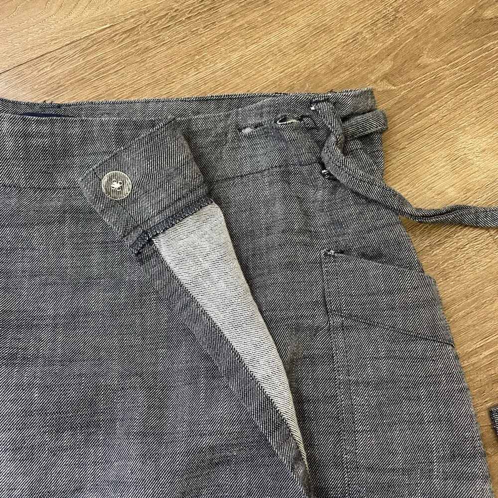 Gap True Wrap Skirt Indigo Blue Cotton Straight Short Pockets ~ Women’s Size M - Image 4