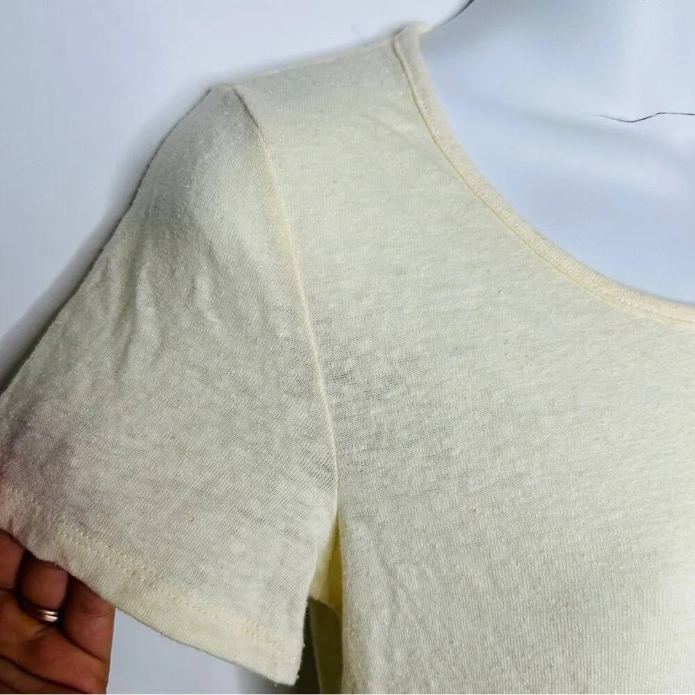 PATAGONIA Pale Butter Yellow T-shirt Womens Size Small Gorpcore Basics Spring - Image 2