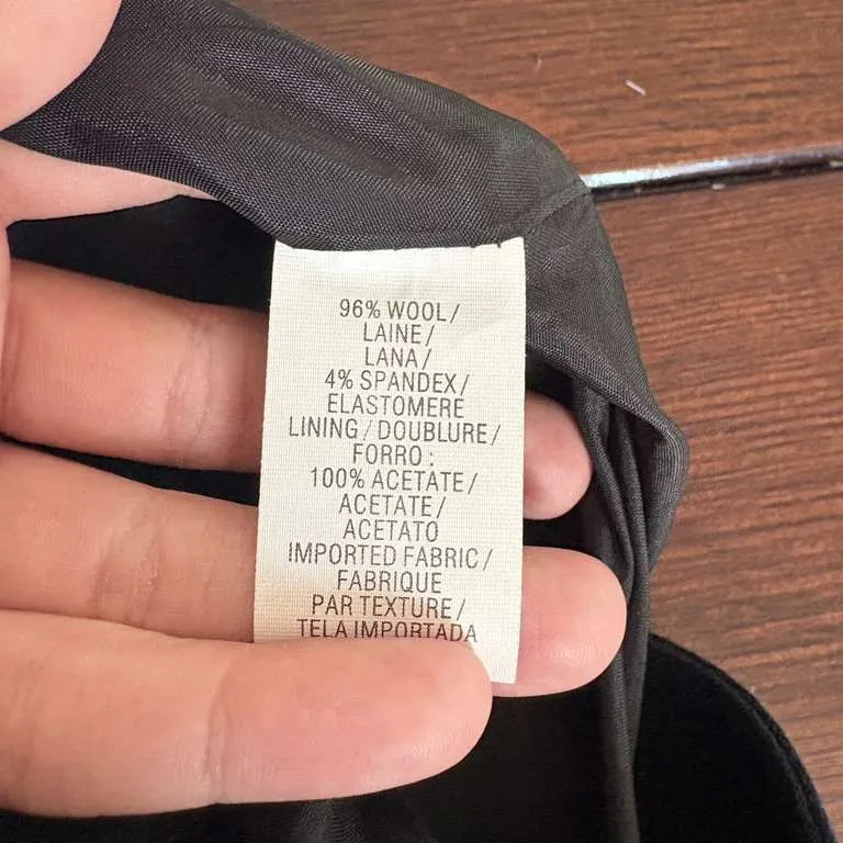 Ann Klein Chic Black Pencil wool Skirt for Women size 2P - Image 5