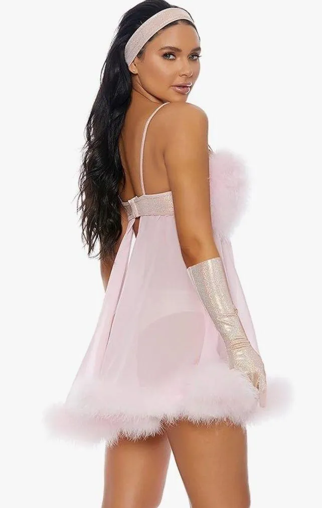 Fembot Babydoll Costume Pink Size M - Image 3