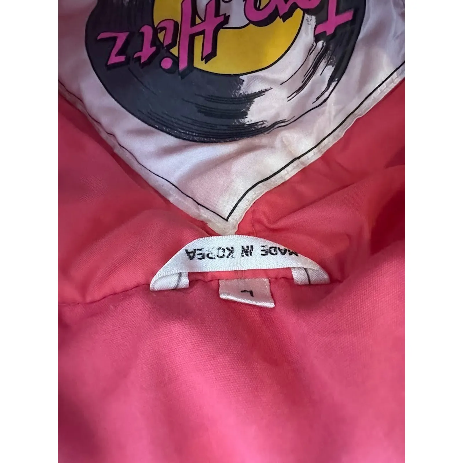 Vintage Freddi Gail Top Hitz Womens Duck Down Coat Size L Pink Snow Ski Hooded Size L - Image 5