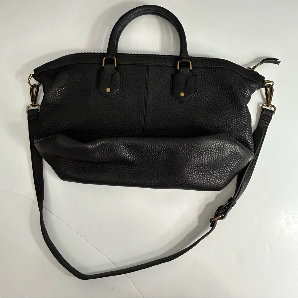 Madewell Oversized Black Leather Berliner Satchel - Image 5