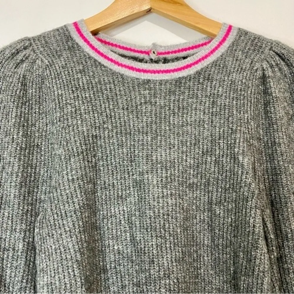 Halogen Women’s Knit Long Sleeve Crew Neck Sweater Grey Dark Heather Size XS NWT - Image 2