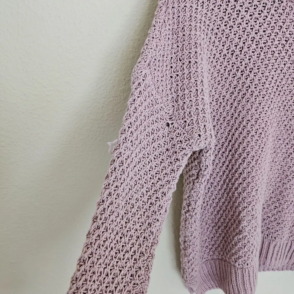 Madewell French Quarter Knit Pullover Sweater Womens Size XS Boxy Fit Pink - Image 11