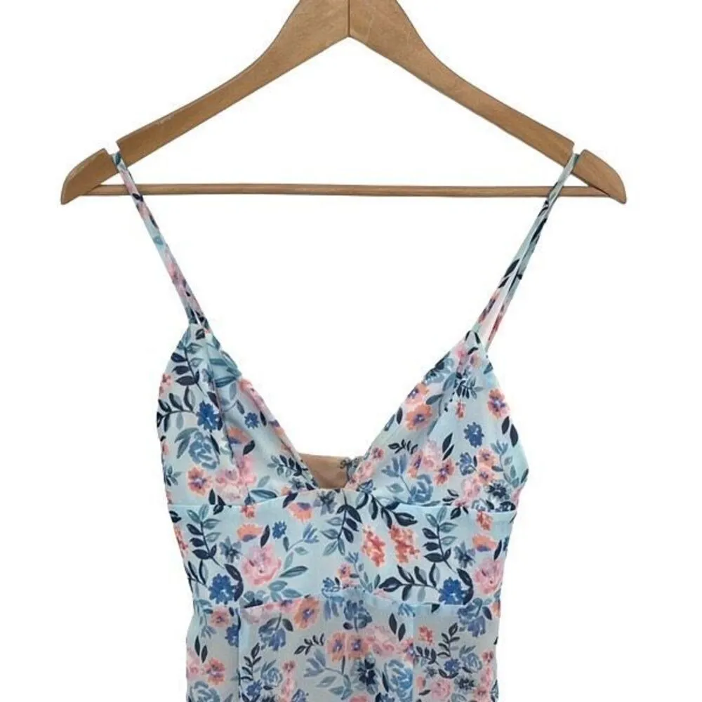 Lovers And Friends Meadow Floral Ruffle Hi Low Ahamani Maxi Dress Multicolor XS‎ - Image 3