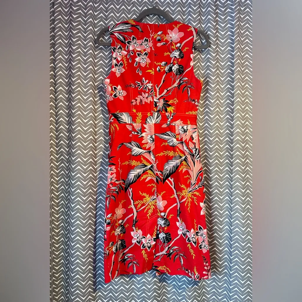Diane von Furstenberg | Floral Zip Front Stretch Avalon Poppy Dress, sz 6 - Image 7