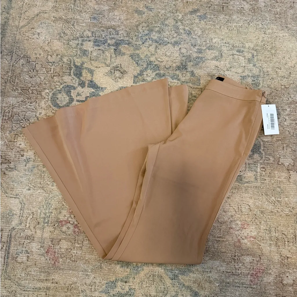 Very J NWT High Rise Elegant Tan Ultra Flare Women's Pants - Image 3