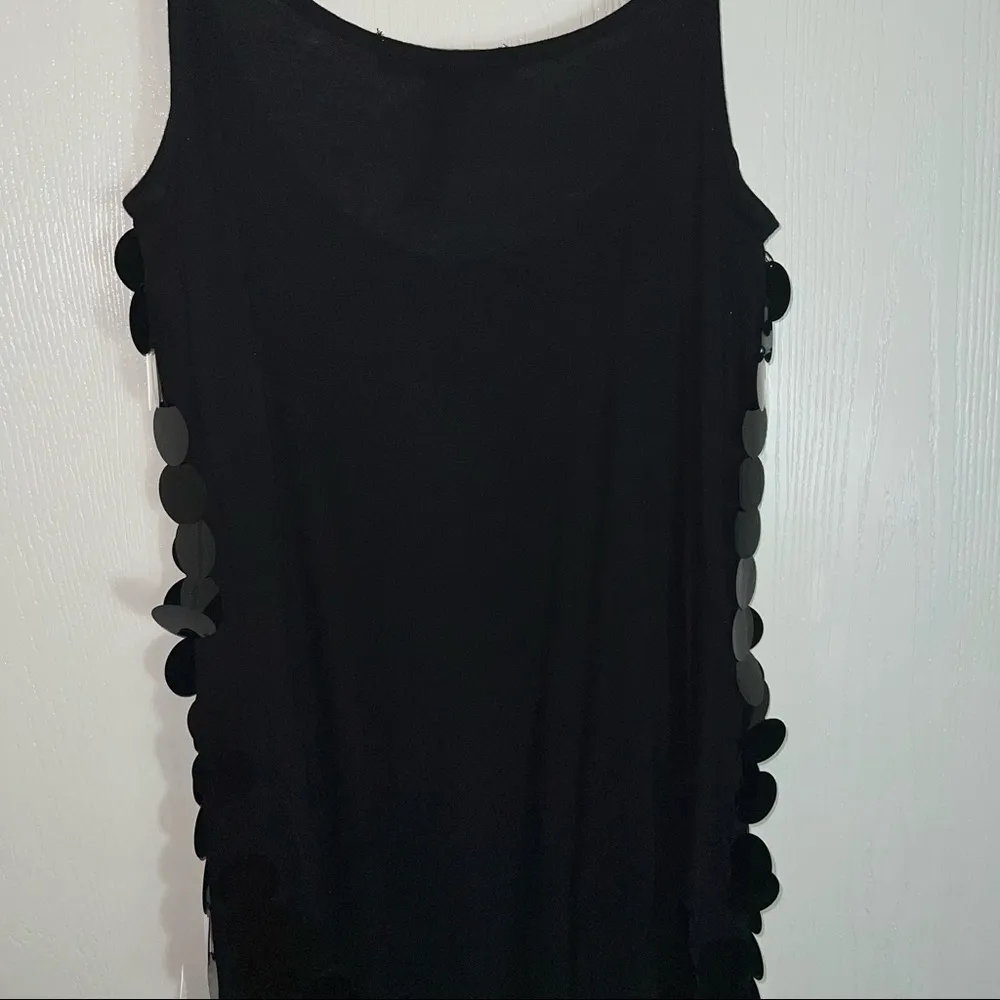 INC Black Sequin Bodycon Spaghetti Mini Dress. Size M - Image 7