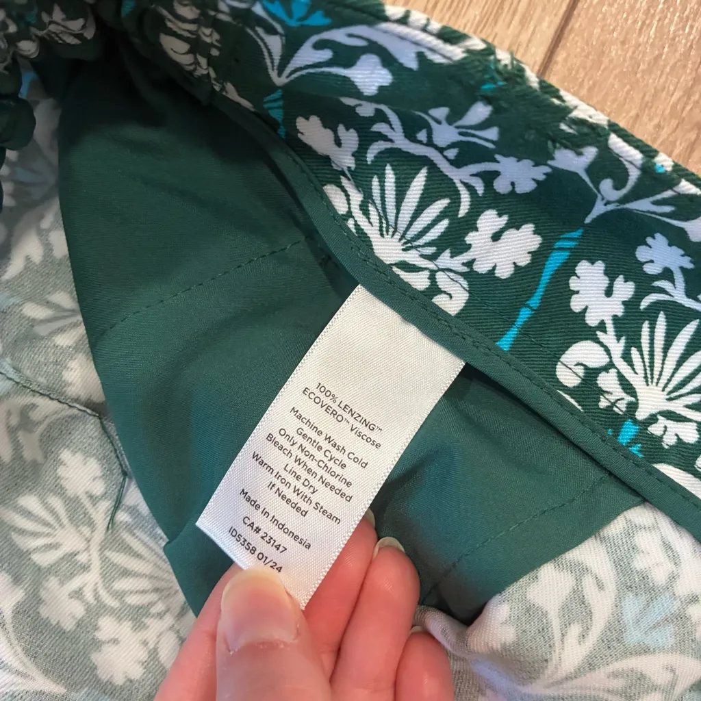 NWT Talbots Women’s Damask Bouquet Wide Leg Pants Palazzo Pull On Size SP - Image 8