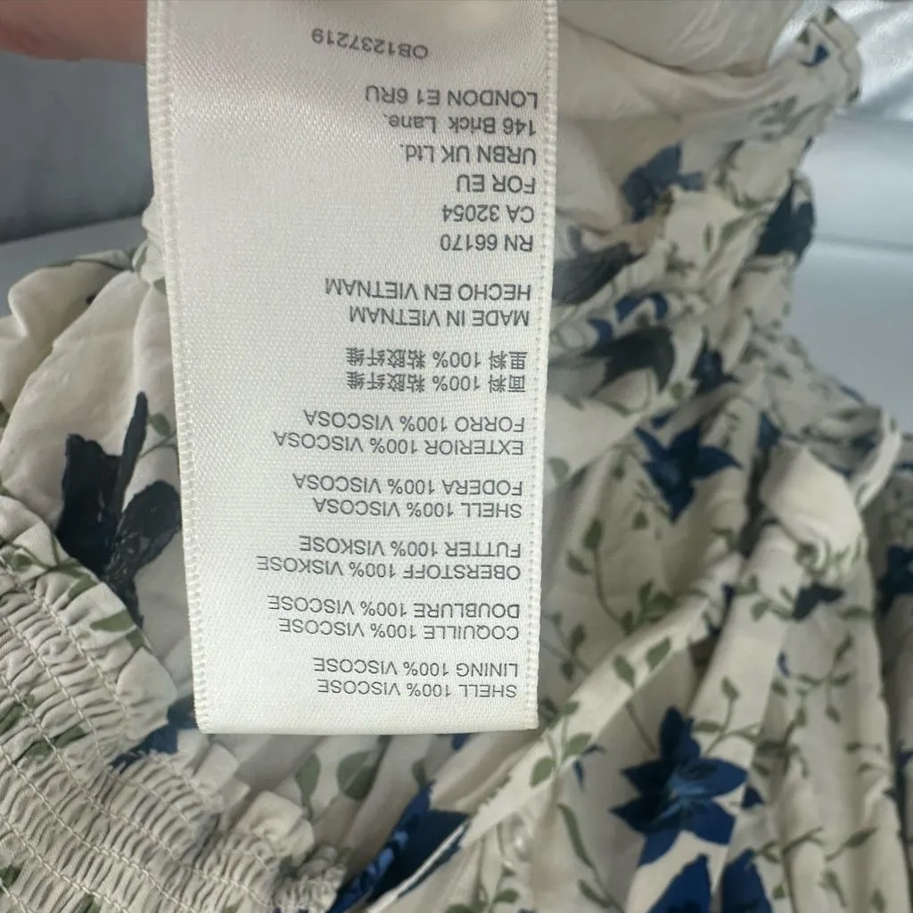 Free People Lighten Up Mini Dress Blue Floral Tea Combo Size XL - Image 5