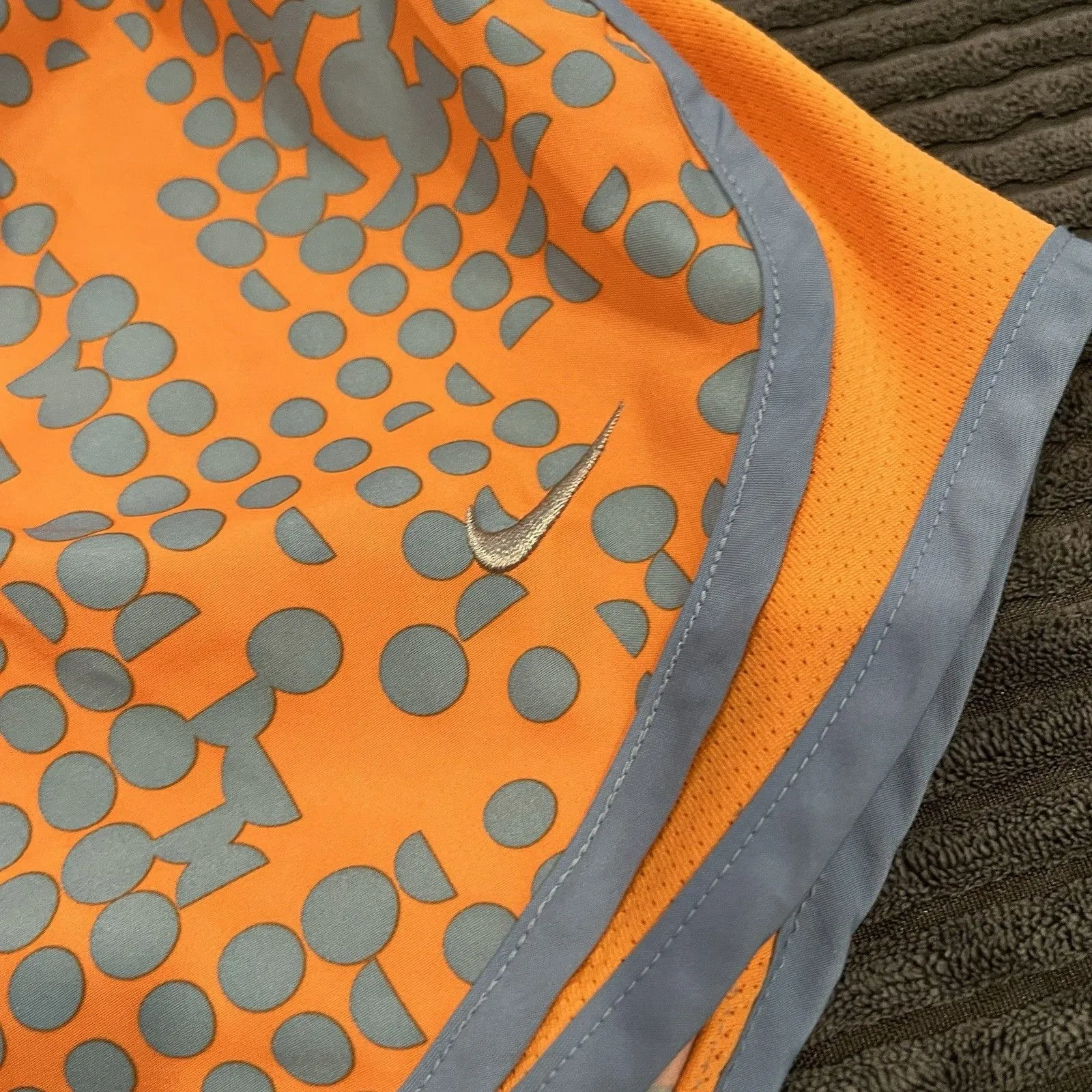 Nike Shorts Women XS Orange Lined Dri-Fit Running Drawstring Outddor Athletic - Image 2