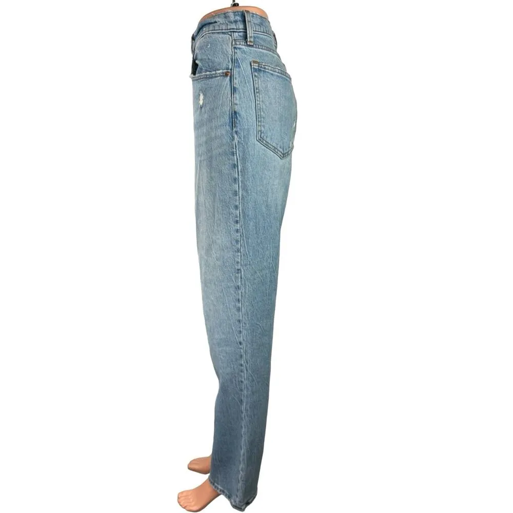 Abercrombie & Fitch The 90's Straight Women's Blue High Rise Denim Jeans Size 6 - Image 2