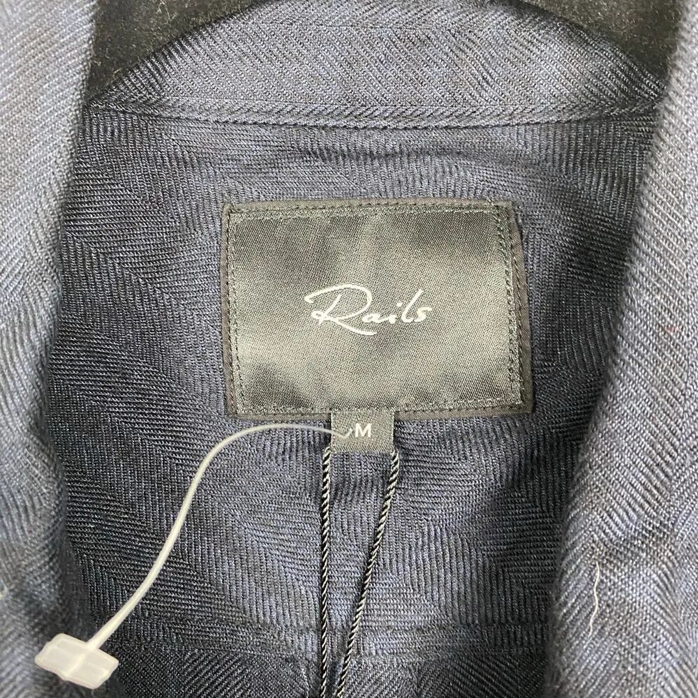 Rails Charcoal Shadow Bianca Button Up Shirt Dress Sz.M NWT - Image 8