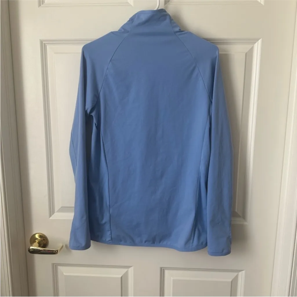 Nike Dri Fit Light Blue Long Sleeve Athletic Workout Jacket Size M - Image 2