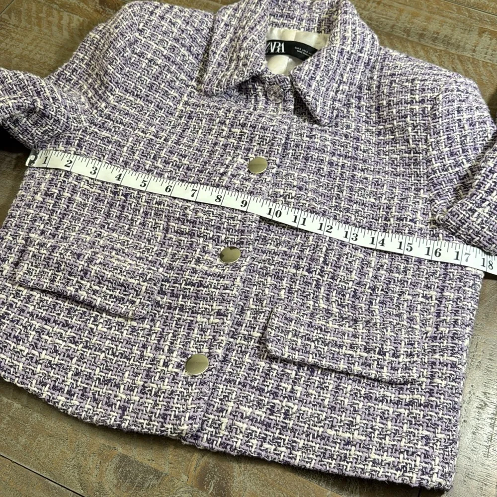Zara tweed blazer size small - Image 3