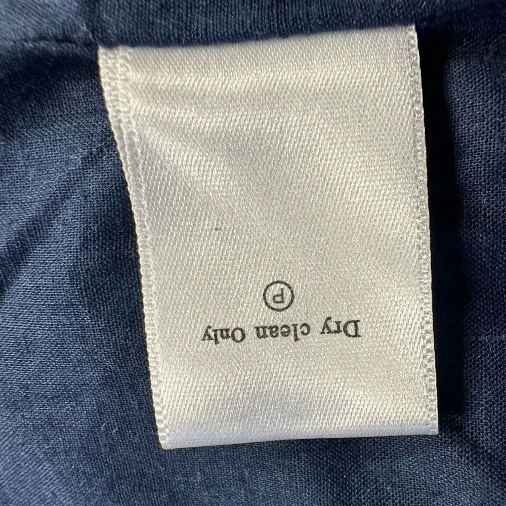 Coldwater Creek Blue W/ Black Embroidery Ikat Variegated Zip Up Blazer Size 10 - Image 8