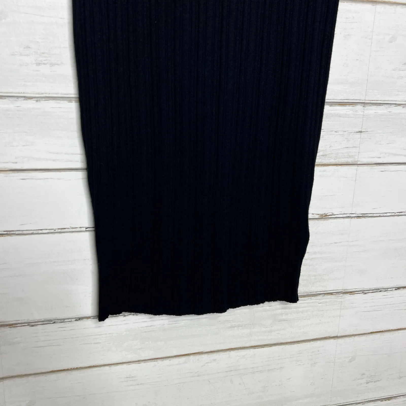 Magaschoni Black Ribbed Sleeveless Sweater Dress Size XL - Image 9