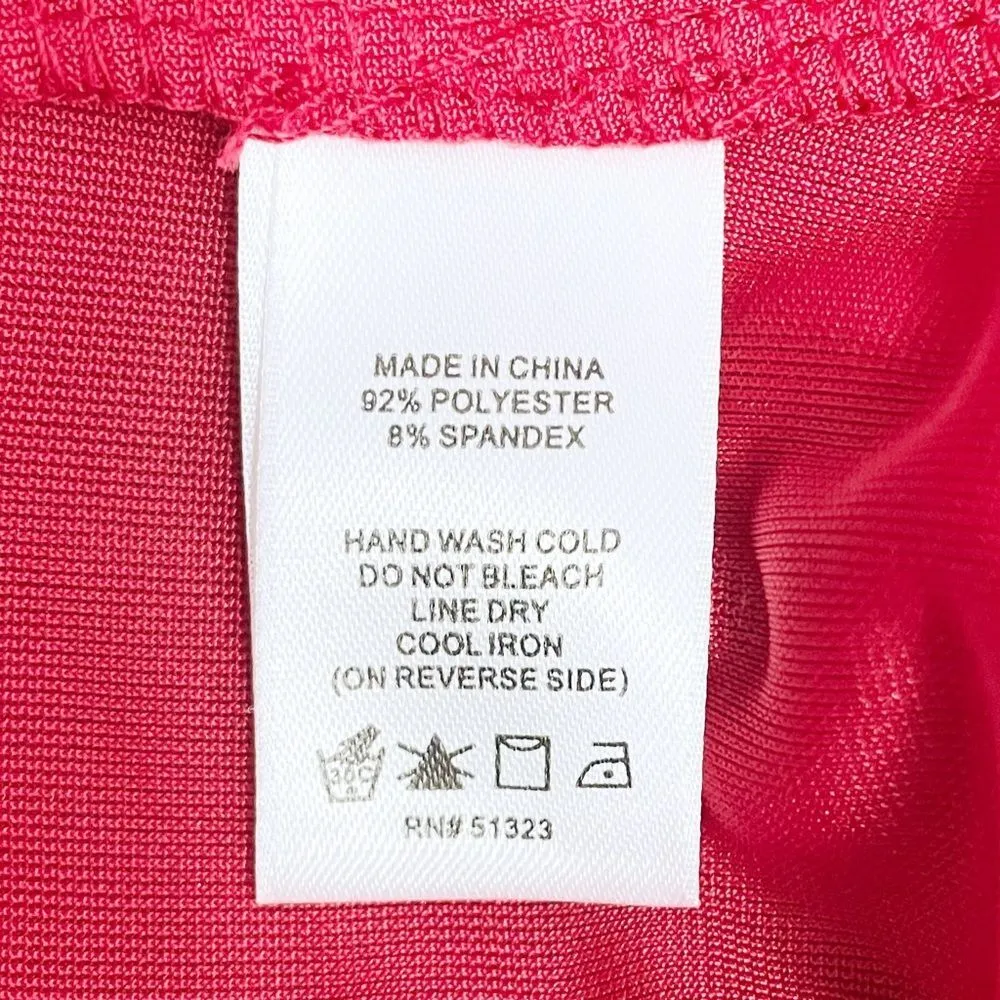 NWT CeCe Shawl Collar Stretch Velvet Open Front Cardigan in Autumn Red Size XL - Image 8