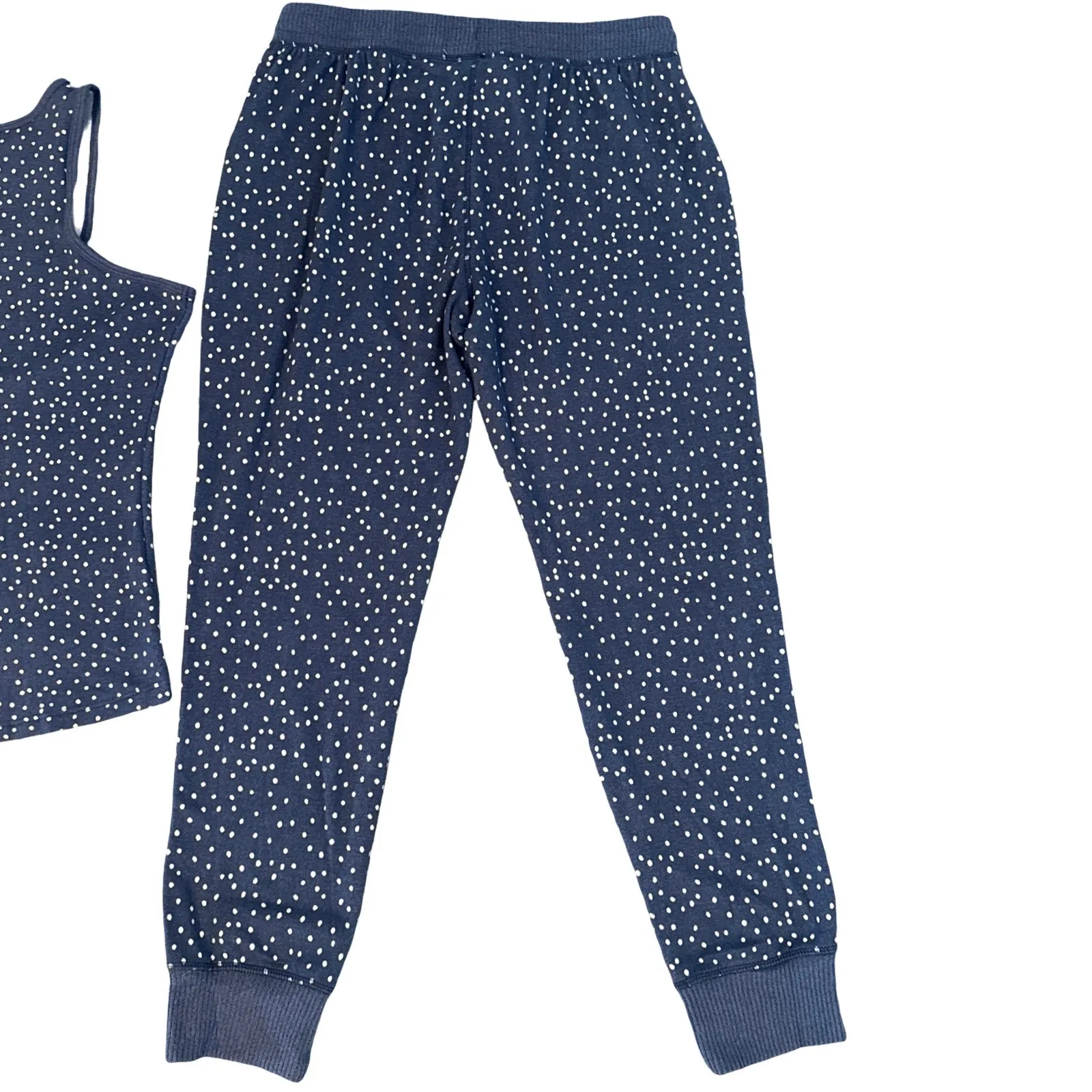 Live Love Lounge Navy Polka Dot PJ Set Size Small Brown - Image 4