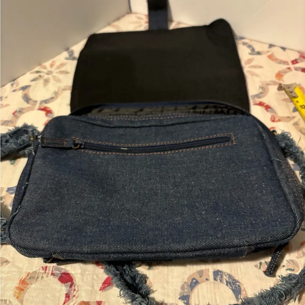 Blue Jean Denim Bible Bag From White Dove Designs Size L - Image 3